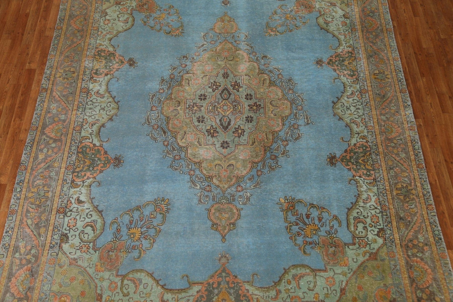 Light Blue Tabriz Persian Area Rug 9x12