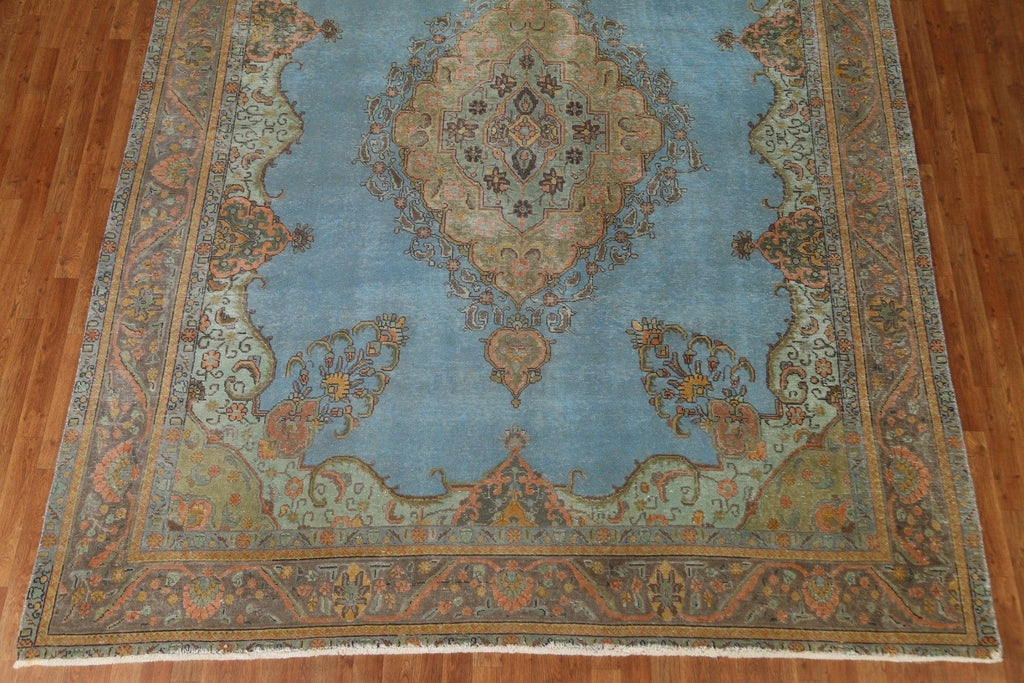 Light Blue Tabriz Persian Area Rug 9x12