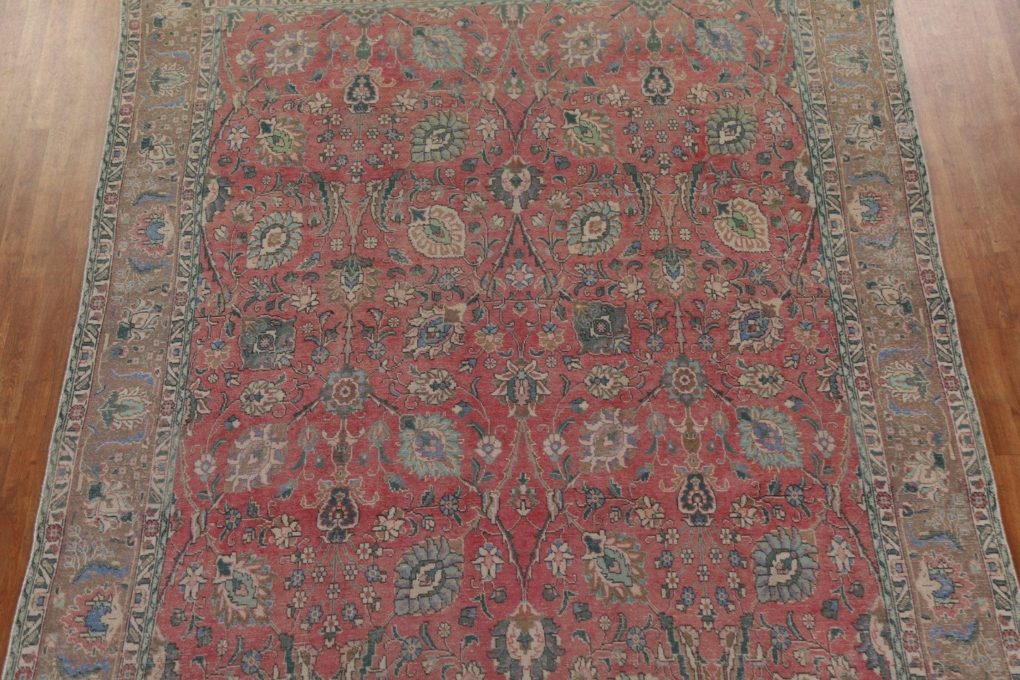 All-Over Floral Tabriz Persian Area Rug 9x13