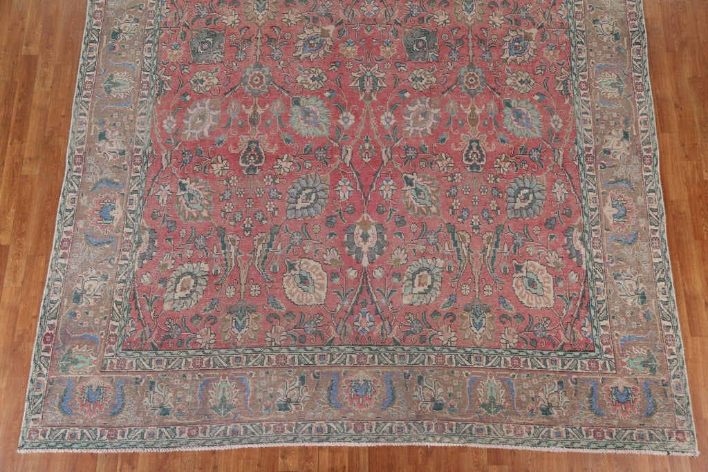 All-Over Floral Tabriz Persian Area Rug 9x13