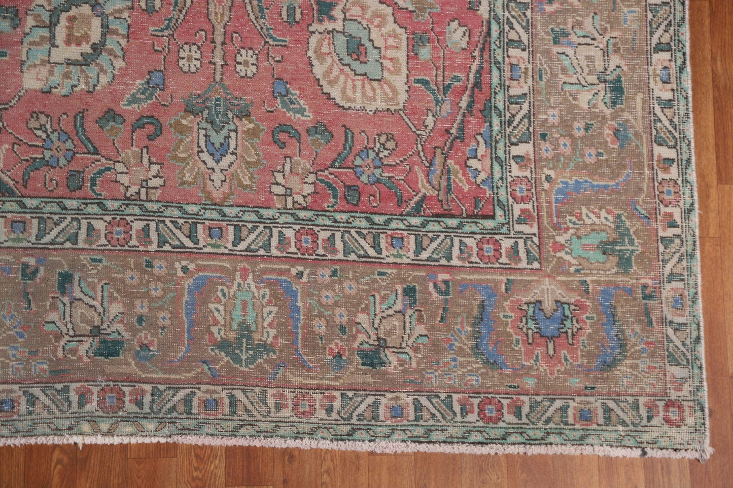 All-Over Floral Tabriz Persian Area Rug 9x13