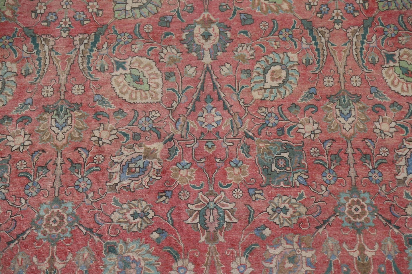 All-Over Floral Tabriz Persian Area Rug 9x13