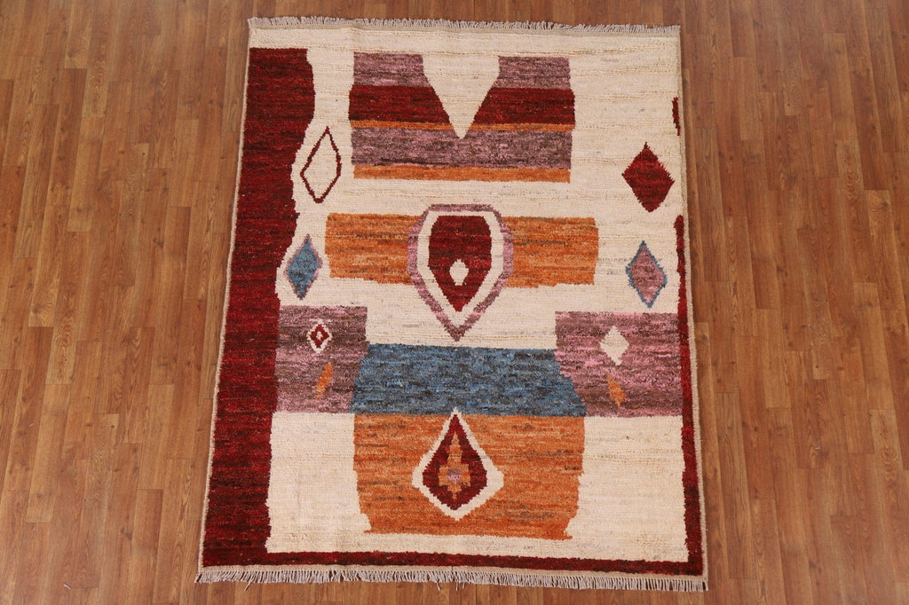 Abstract Moroccan Oriental Area Rug 5x7