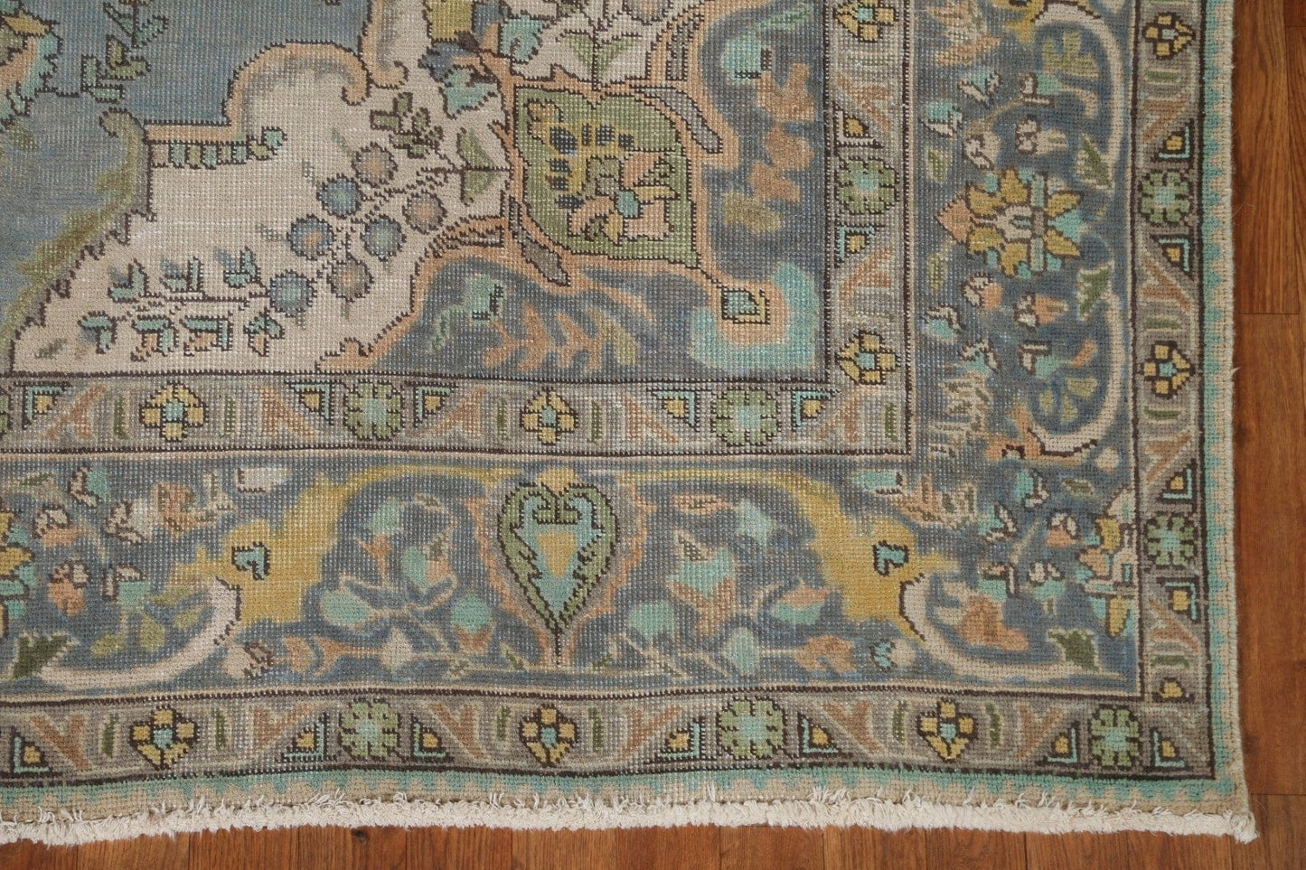 Distressed Over-Dyed Tabriz Persian Area Rug 7x9