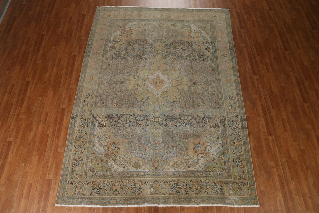 Distressed Tabriz Persian Area Rug 8x11