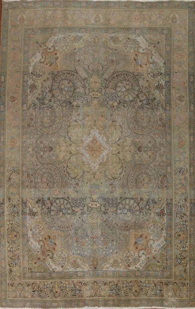 Distressed Tabriz Persian Area Rug 8x11