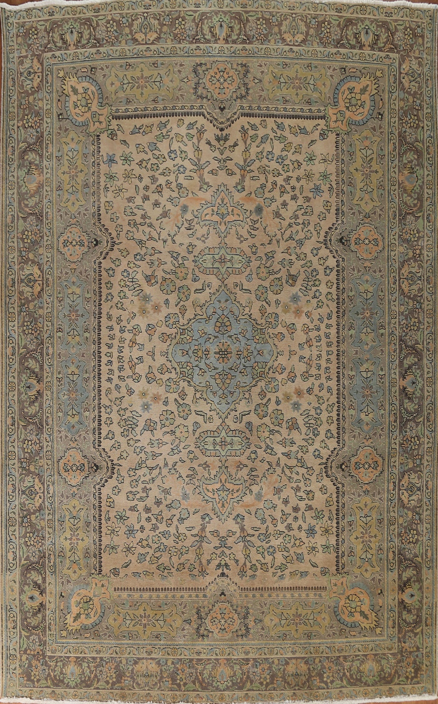 Distressed Tabriz Persian Area Rug 8x11