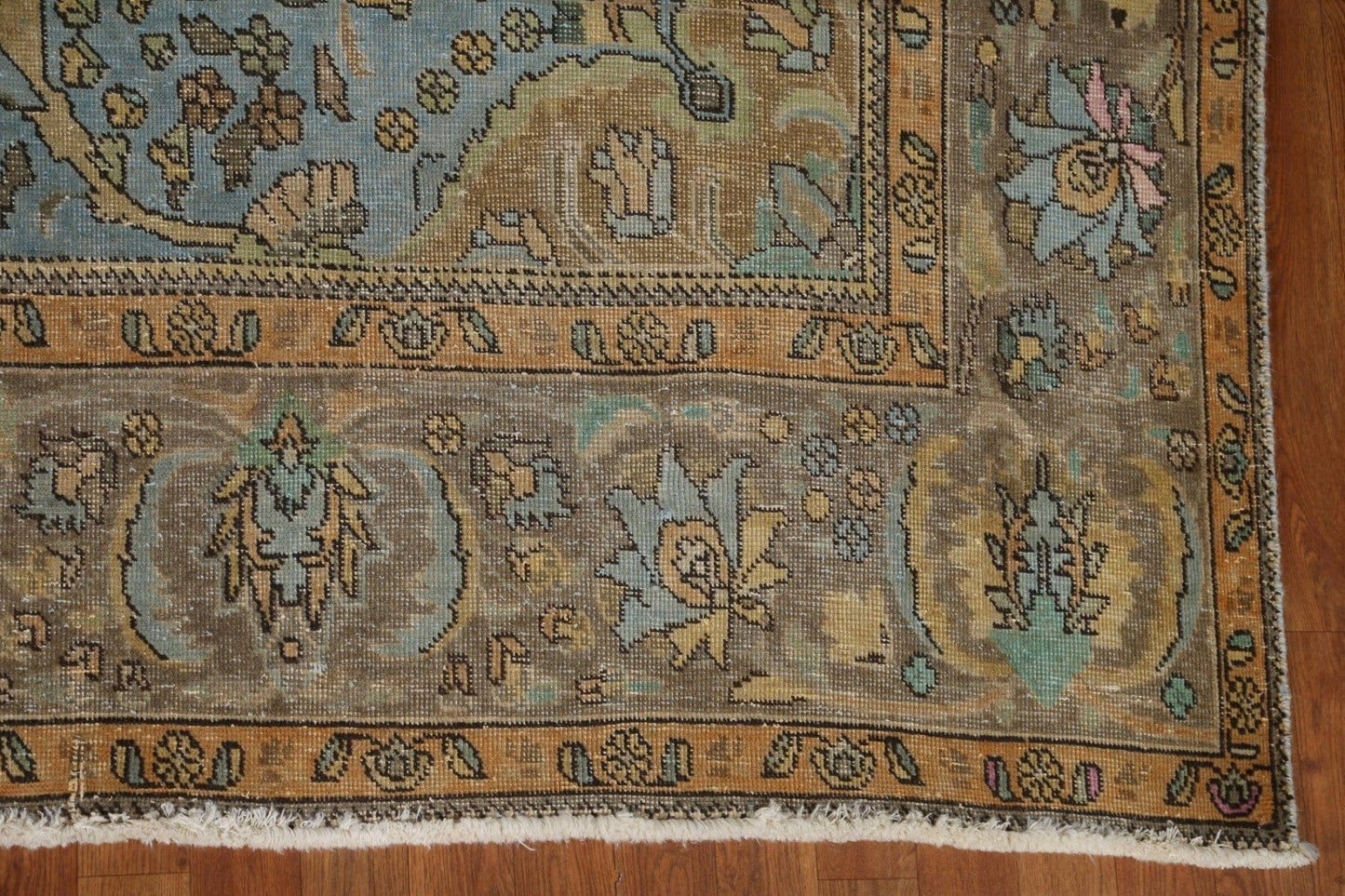 Distressed Over-Dyed Tabriz Persian Area Rug 10x12