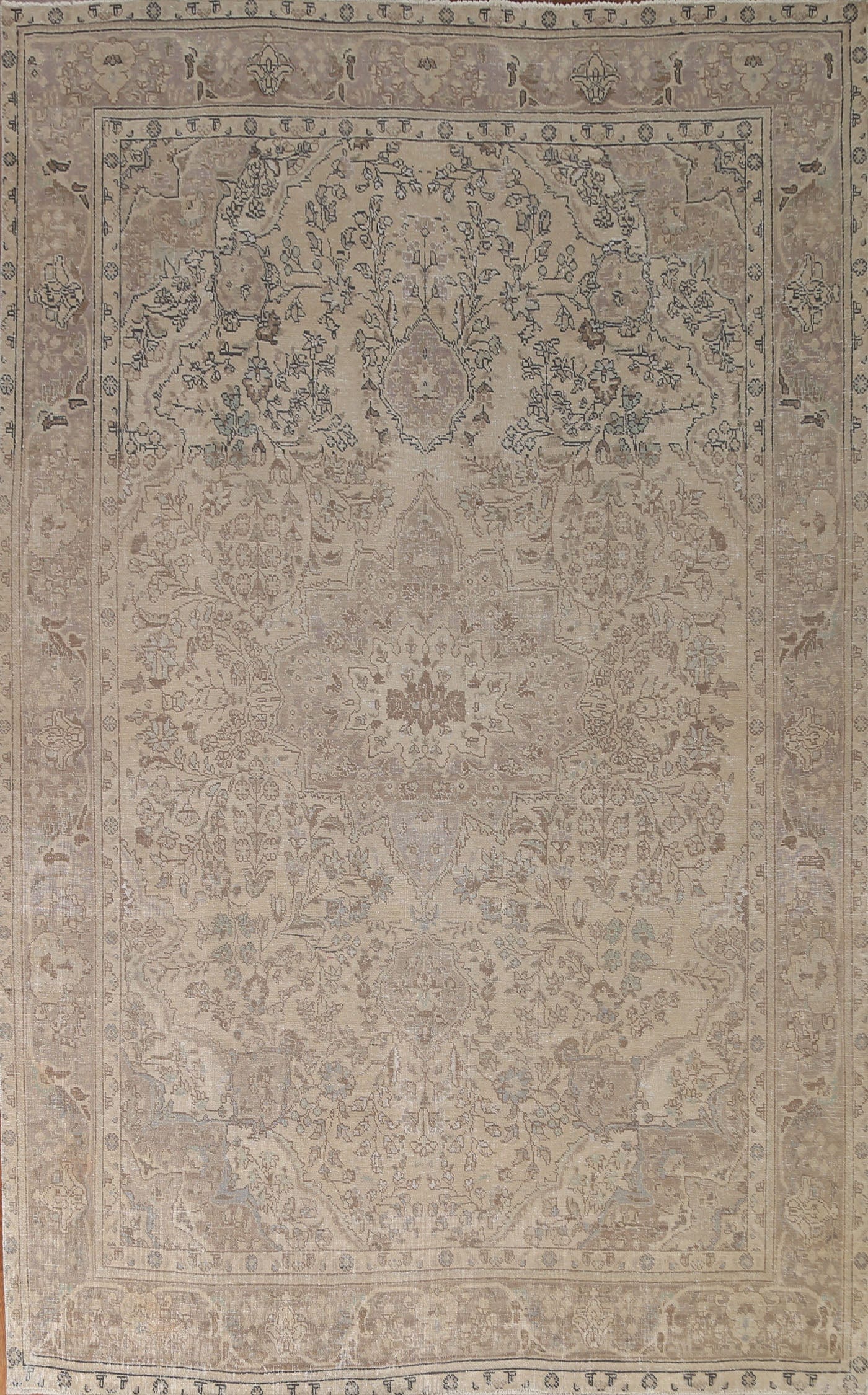 Distressed Tabriz Persian Area Rug 8x11