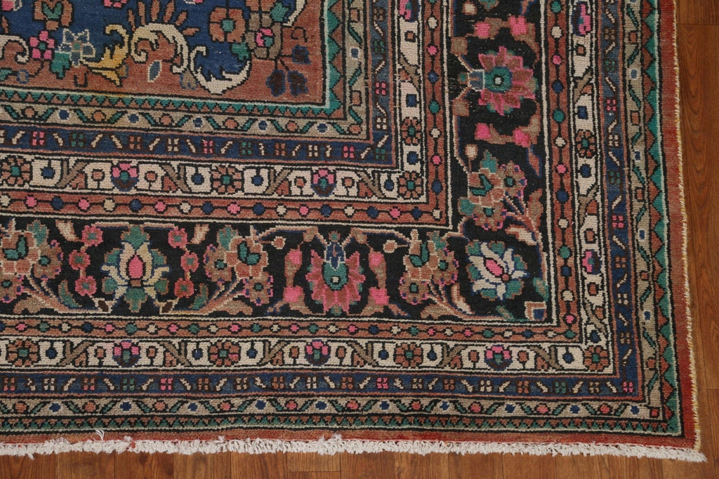 Vintage Hamedan Persian Area Rug 9x13