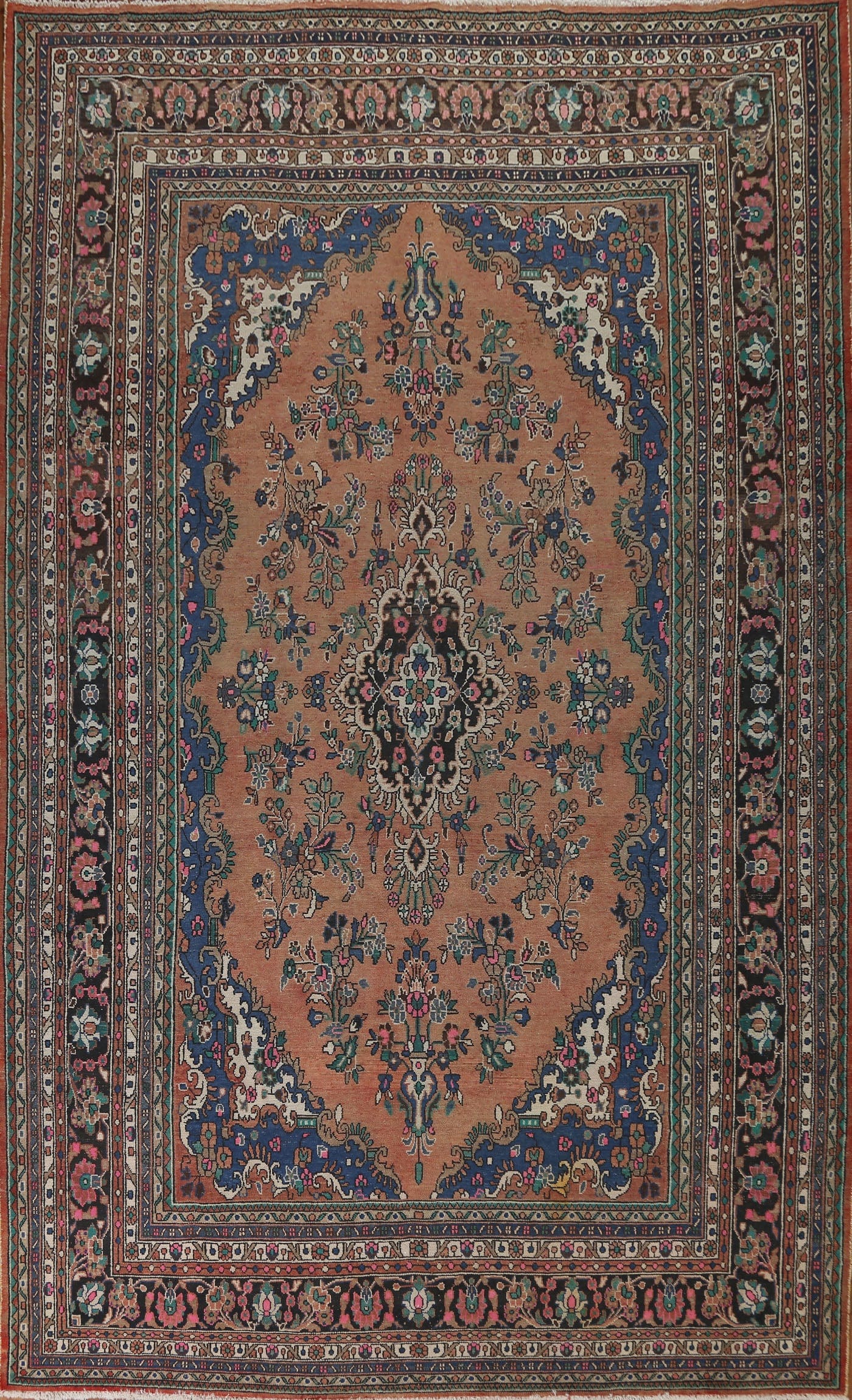 Vintage Hamedan Persian Area Rug 9x13