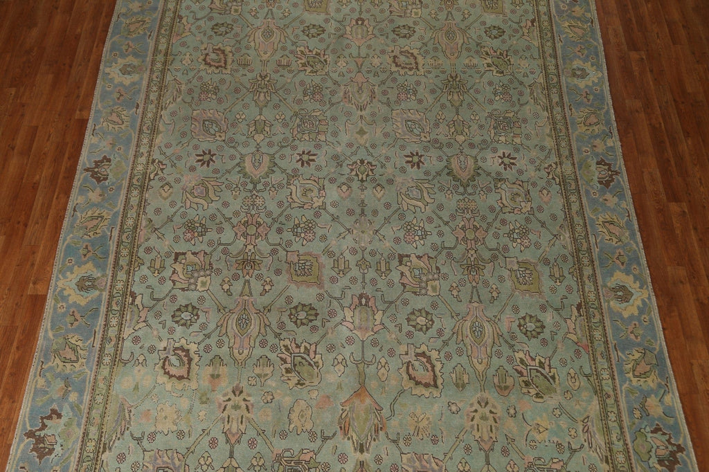 Distressed Over-Dyed Tabriz Persian Area Rug 9x12