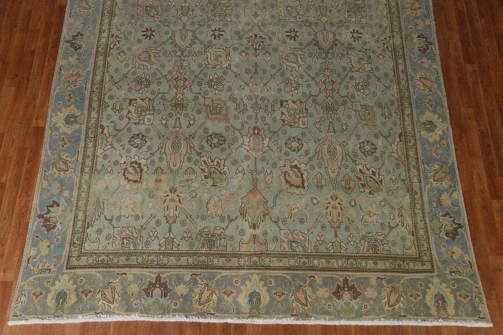 Distressed Over-Dyed Tabriz Persian Area Rug 9x12