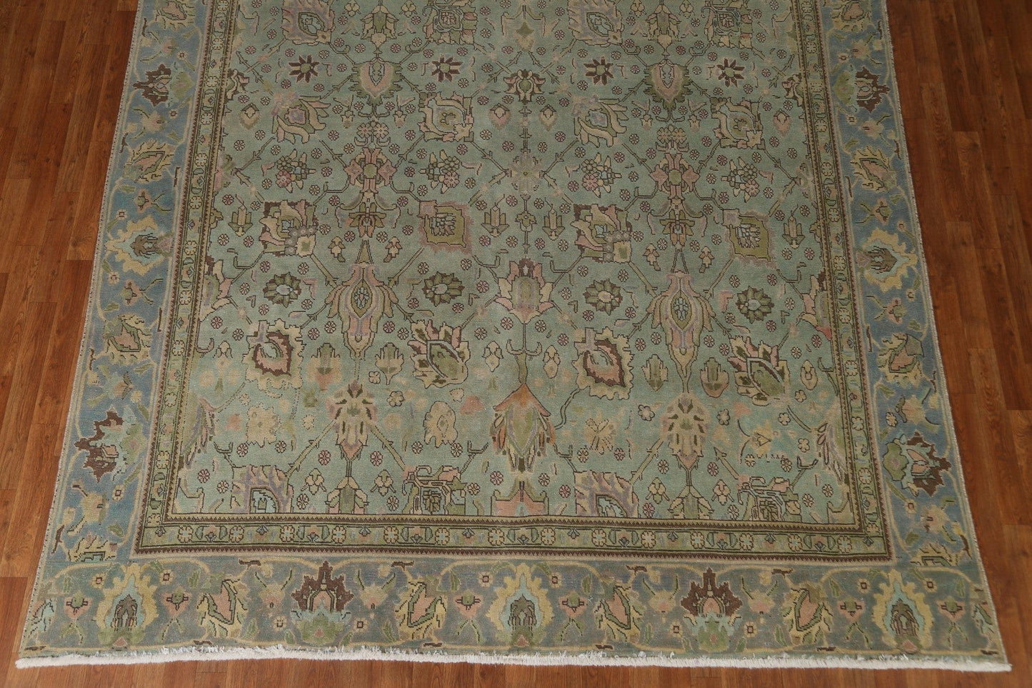 Distressed Over-Dyed Tabriz Persian Area Rug 9x12