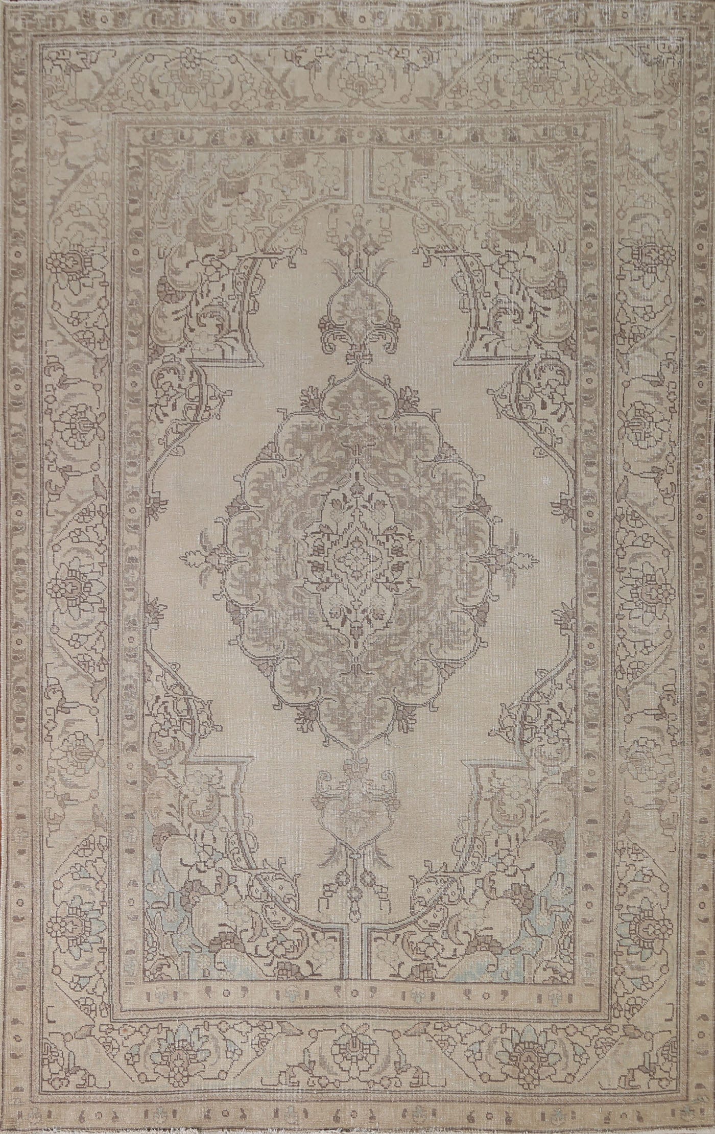 Distressed Tabriz Persian Area Rug 6x9