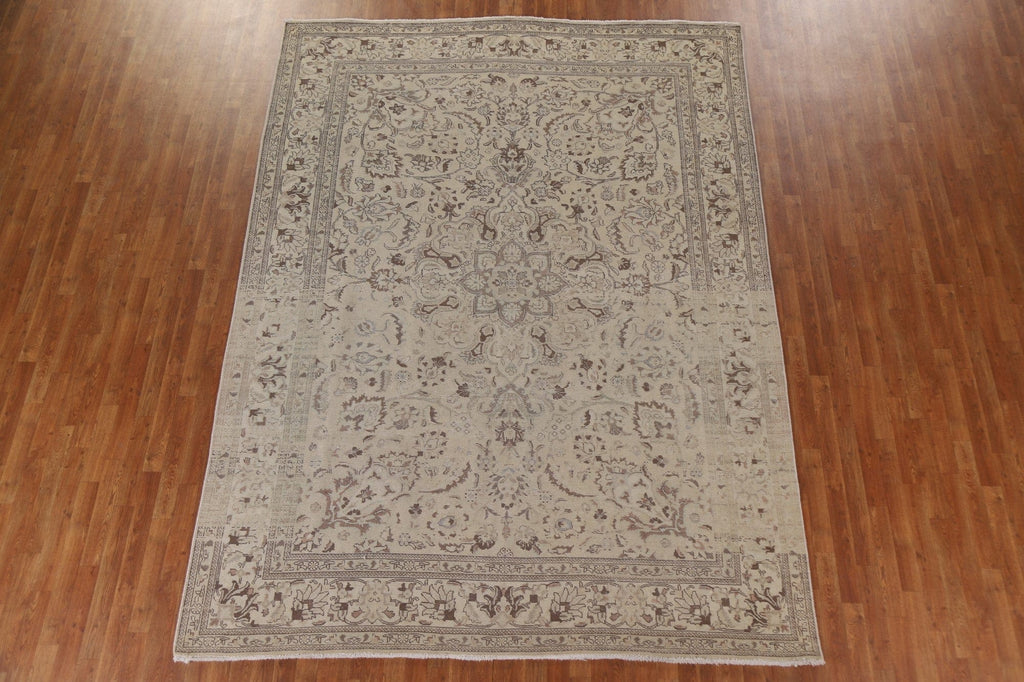 Distressed Tabriz Persian Area Rug 8x11