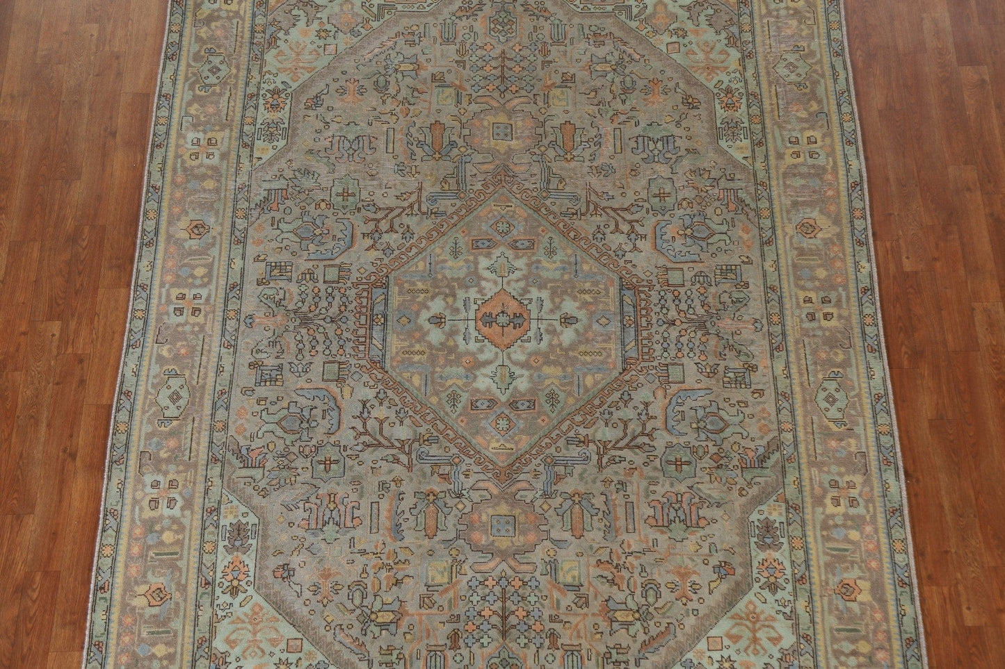 Distressed Over-Dyed Tabriz Persian Area Rug 7x10