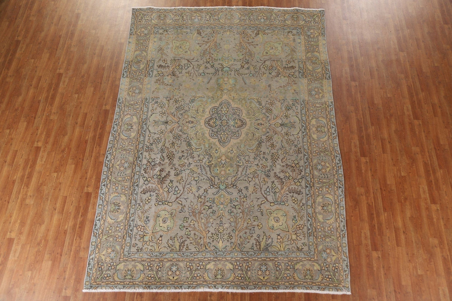 Distressed Over-Dyed Tabriz Persian Area Rug 8x12