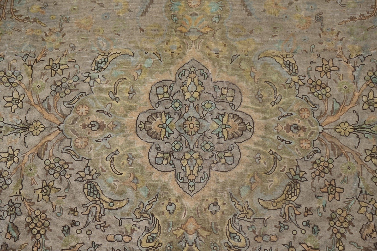 Distressed Over-Dyed Tabriz Persian Area Rug 8x12