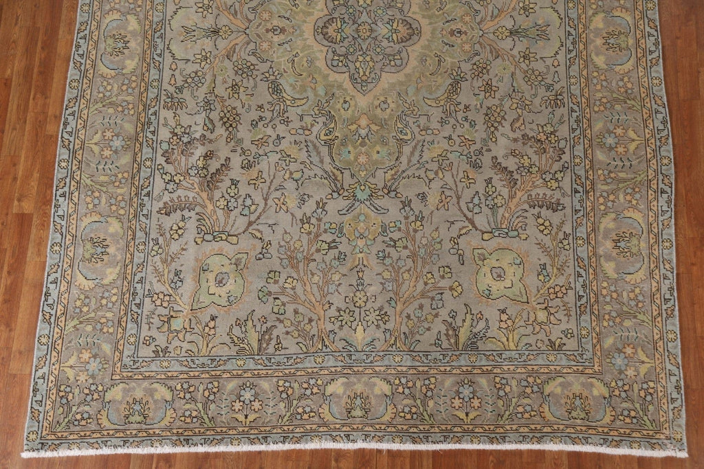 Distressed Over-Dyed Tabriz Persian Area Rug 8x12