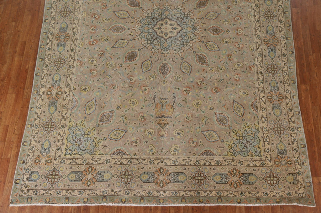 Distressed Tabriz Persian Area Rug 10x13