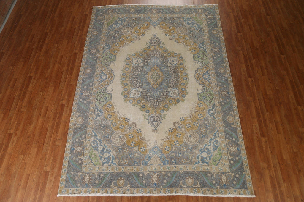 Distressed Tabriz Persian Area Rug 8x12