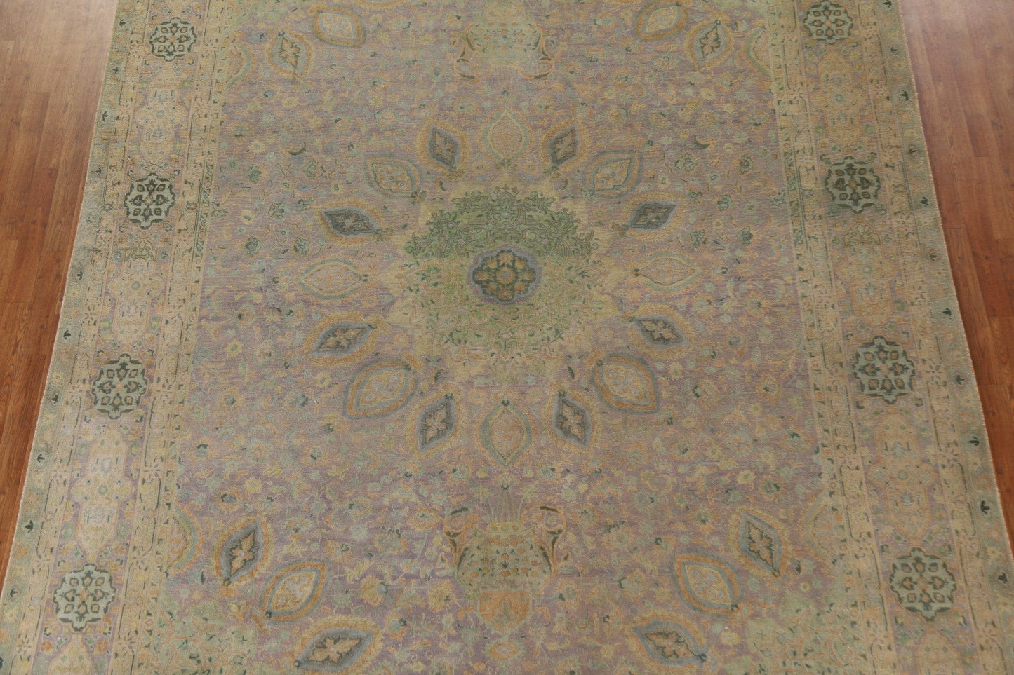 Over-Dyed Distressed Tabriz Persian Area Rug 10x13