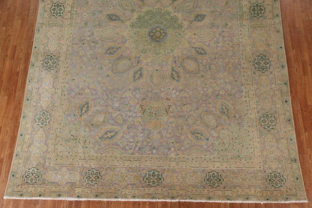 Over-Dyed Distressed Tabriz Persian Area Rug 10x13