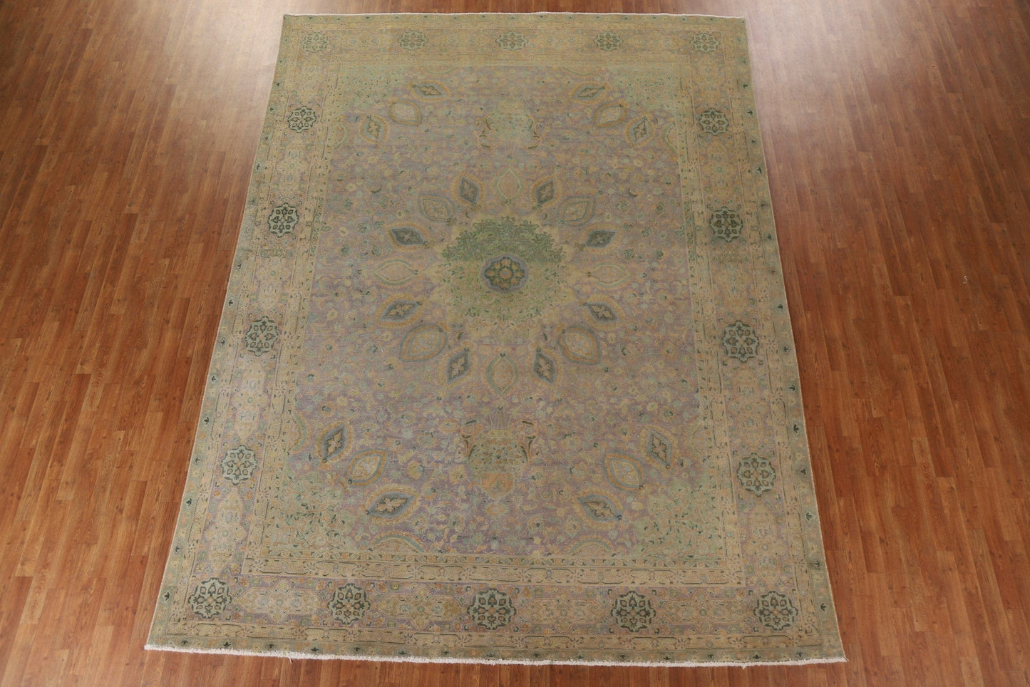 Over-Dyed Distressed Tabriz Persian Area Rug 10x13