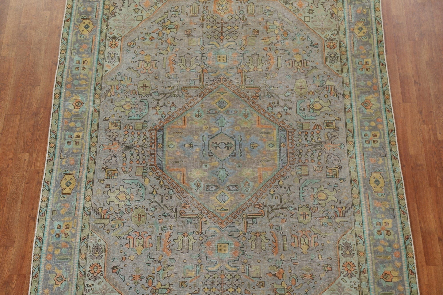 Distressed Over-Dyed Tabriz Persian Area Rug 6x10