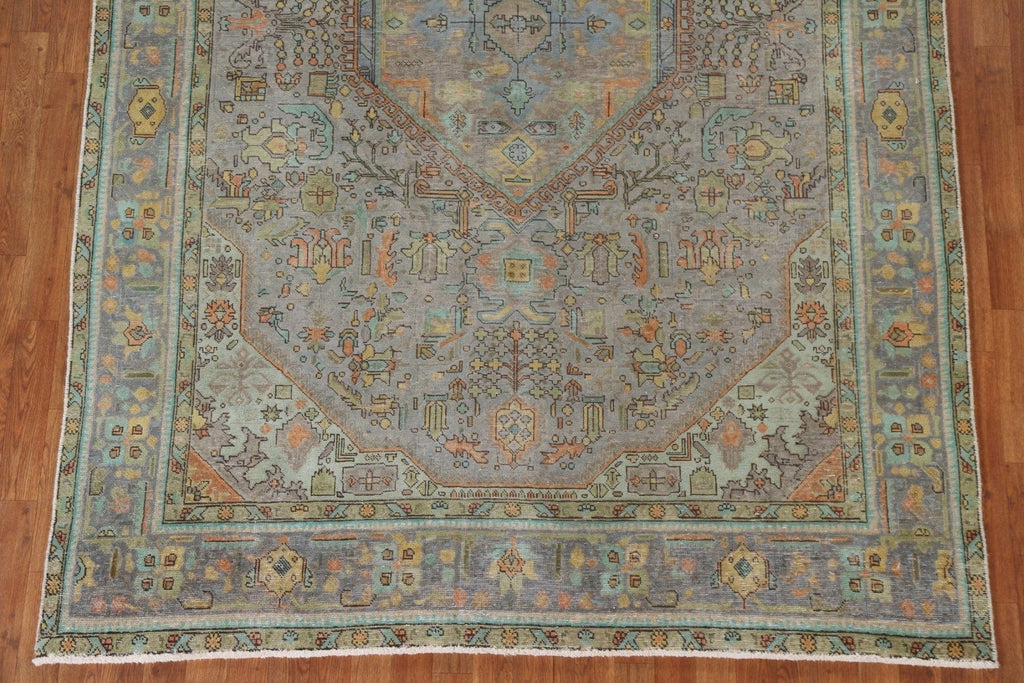 Distressed Over-Dyed Tabriz Persian Area Rug 6x10