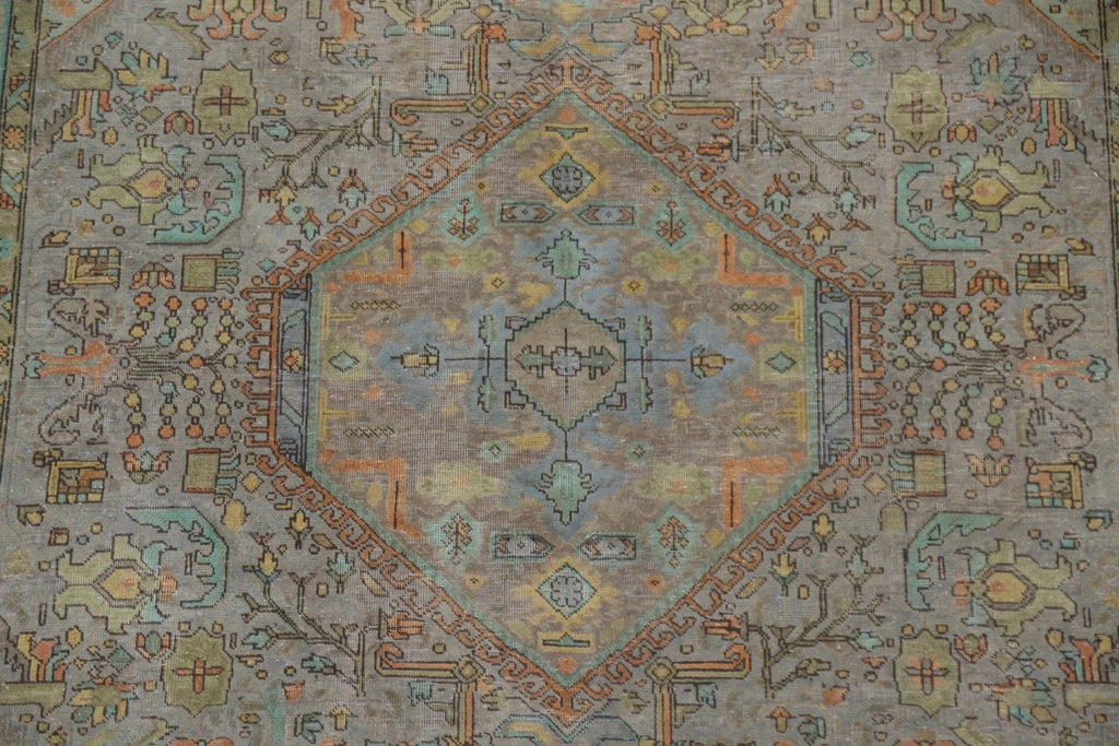 Distressed Over-Dyed Tabriz Persian Area Rug 6x10