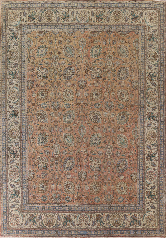 All-Over Floral Tabriz Persian Area Rug 9x12