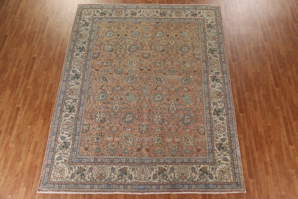 All-Over Floral Tabriz Persian Area Rug 9x12