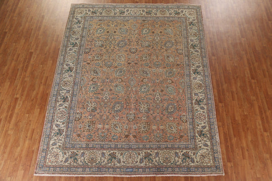 All-Over Floral Tabriz Persian Area Rug 9x12