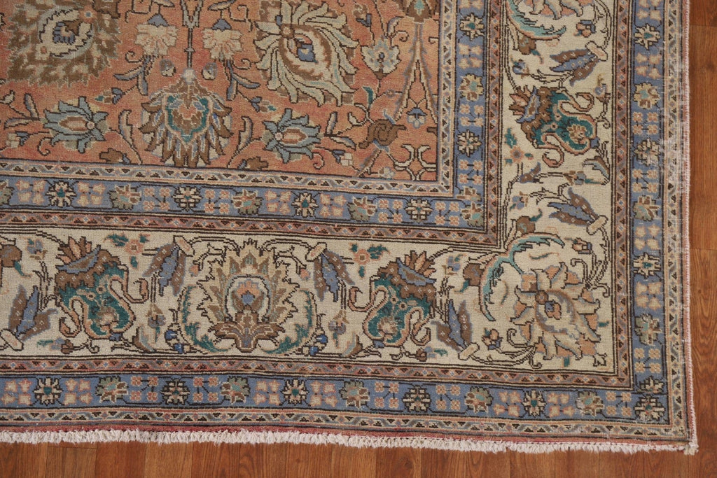 All-Over Floral Tabriz Persian Area Rug 9x12