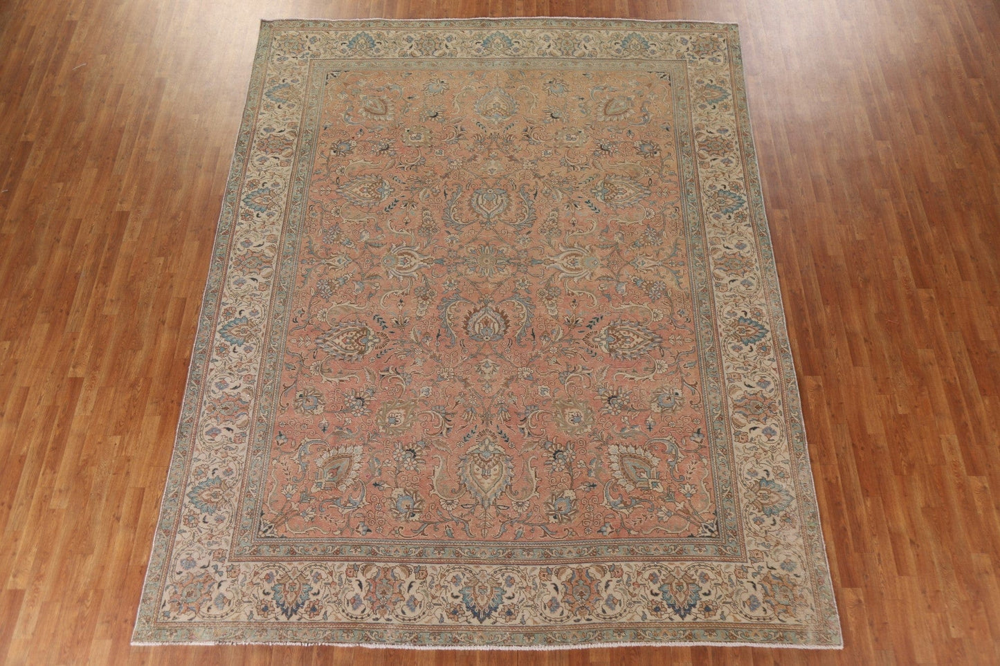 All-Over Floral Tabriz Persian Area Rug 10x12