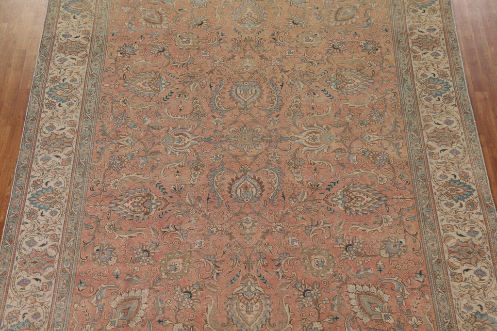 All-Over Floral Tabriz Persian Area Rug 10x12