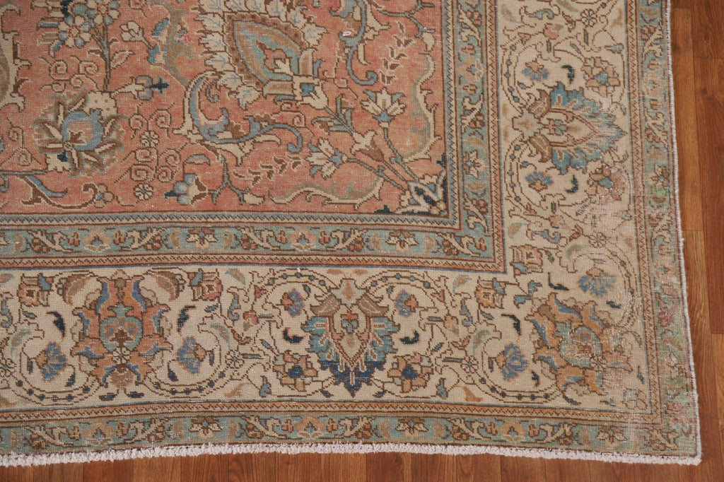 All-Over Floral Tabriz Persian Area Rug 10x12