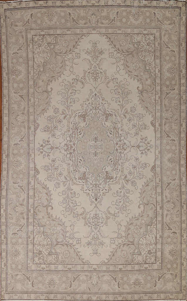 Distressed Tabriz Persian Area Rug 6x9