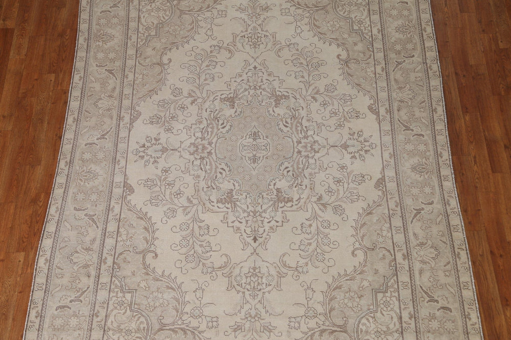 Distressed Tabriz Persian Area Rug 6x9