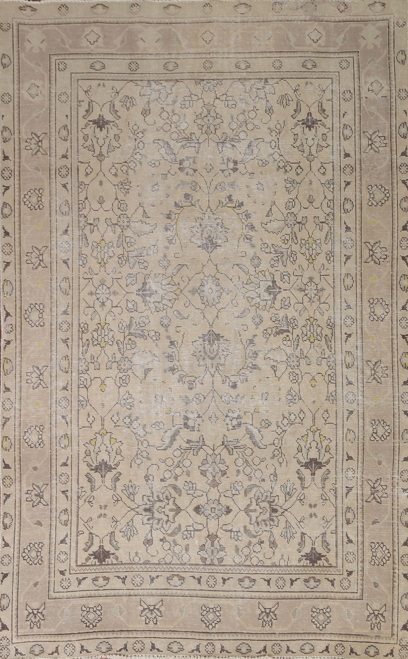 Distressed Tabriz Persian Area Rug 6x9