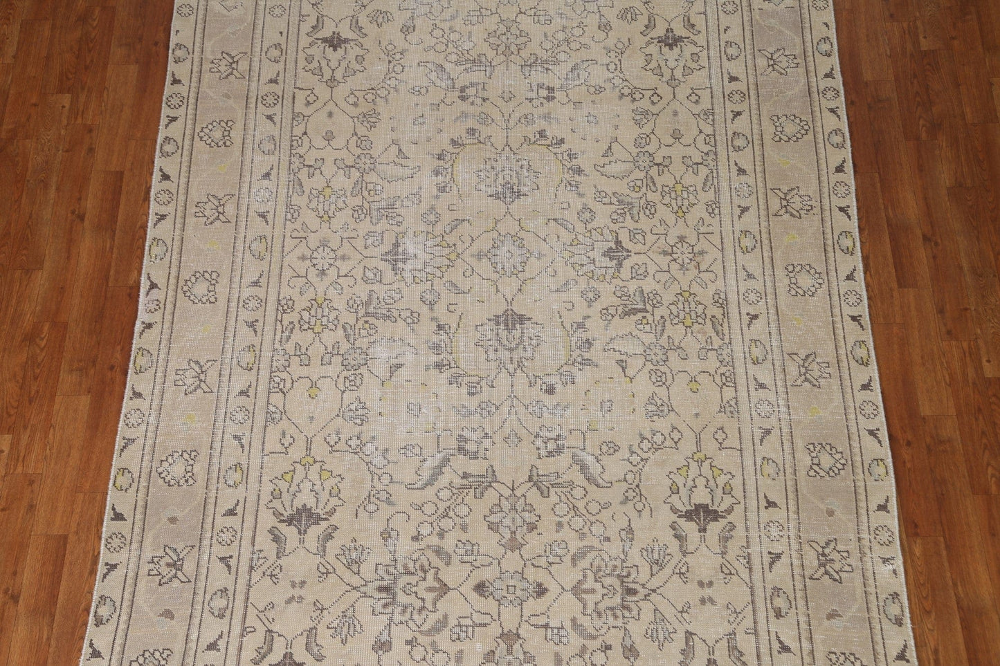 Distressed Tabriz Persian Area Rug 6x9