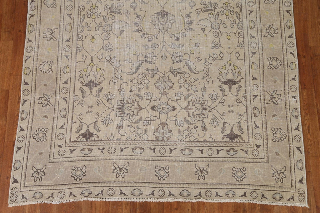 Distressed Tabriz Persian Area Rug 6x9