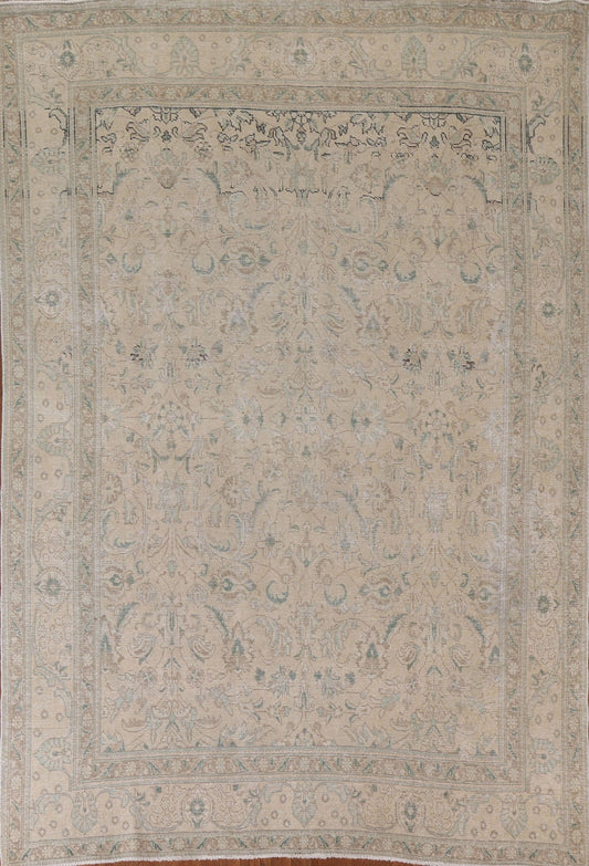 Distressed Tabriz Persian Area Rug 8x11