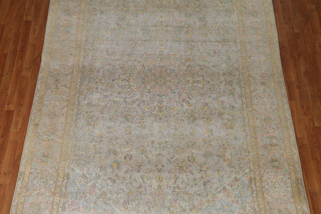 Antique Distressed Tabriz Persian Area Rug 7x10