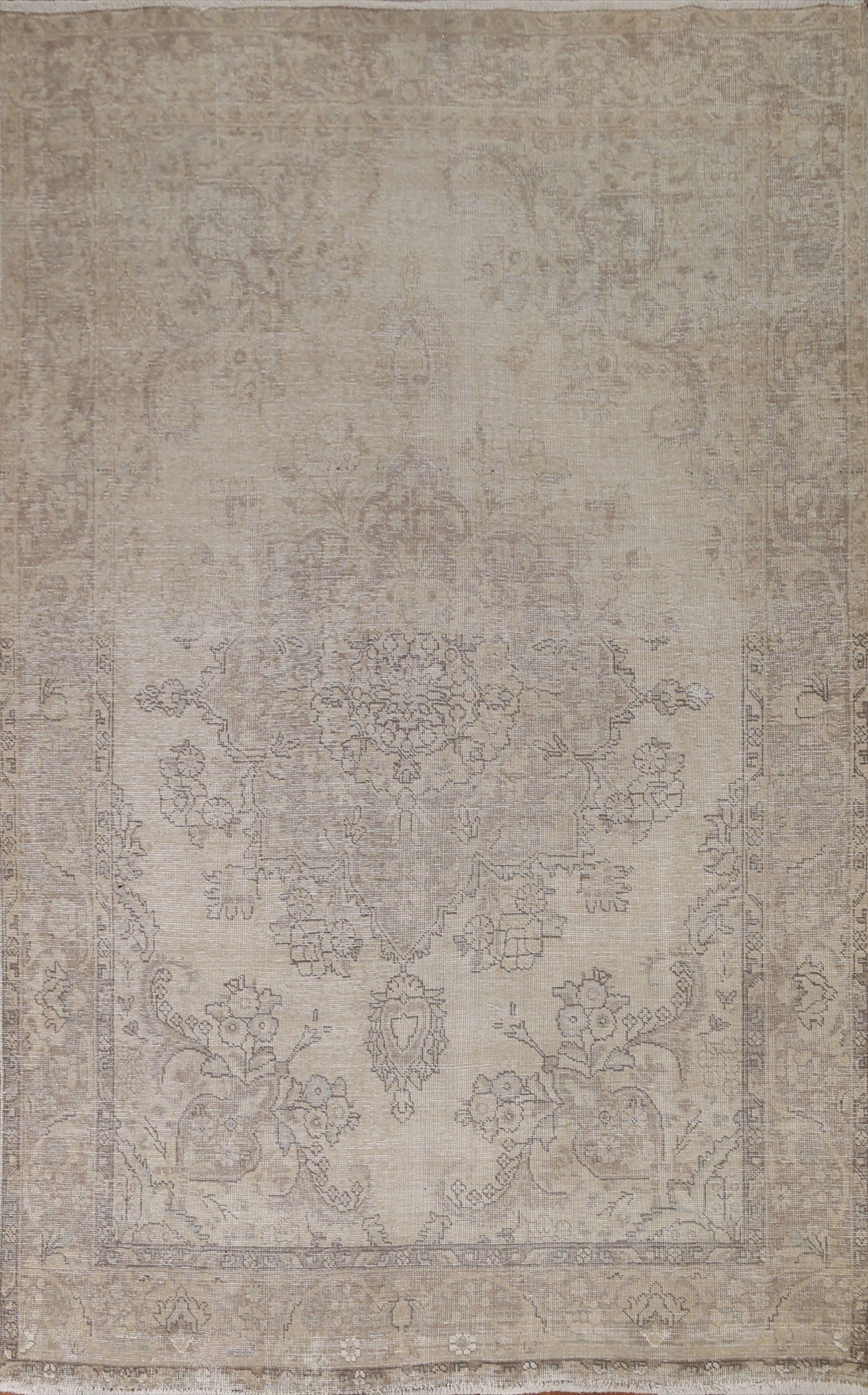 Distressed Tabriz Persian Area Rug 7x10