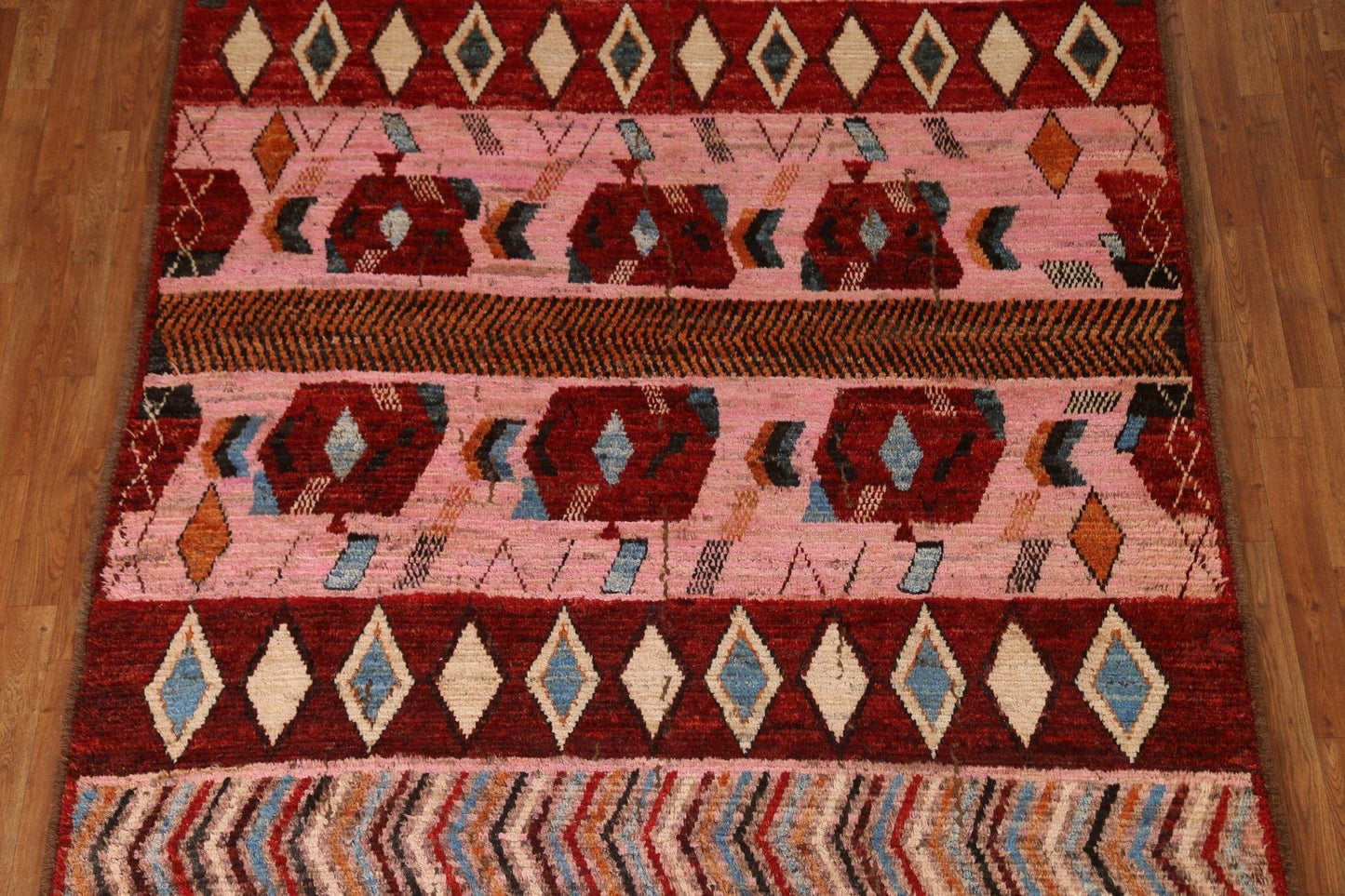 Tribal Wool Moroccan Area Rug 7x9