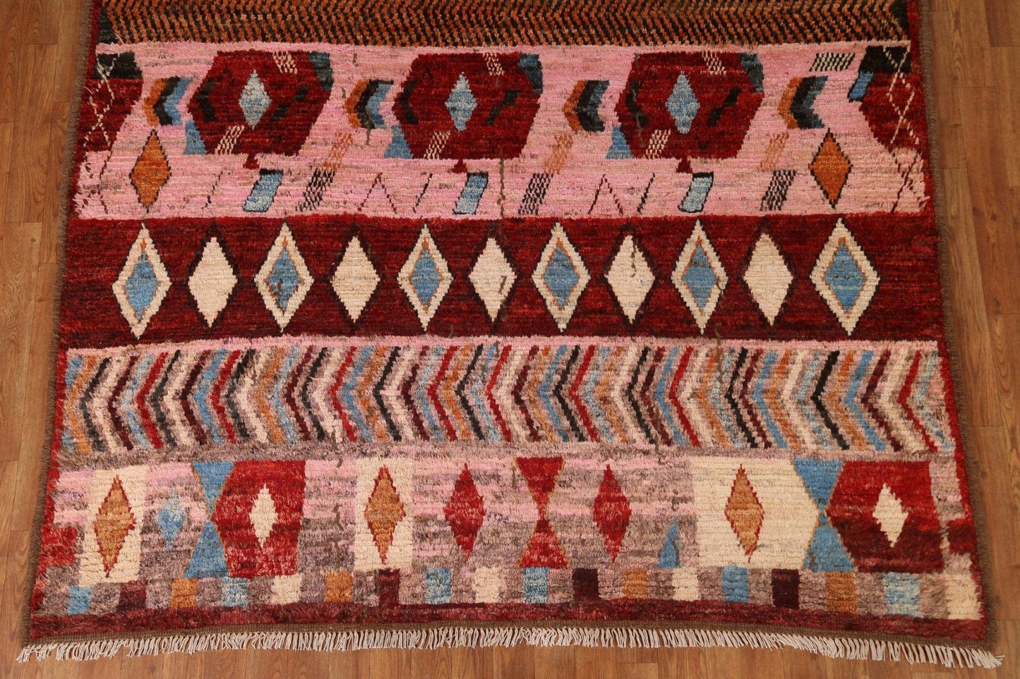 Tribal Wool Moroccan Area Rug 7x9