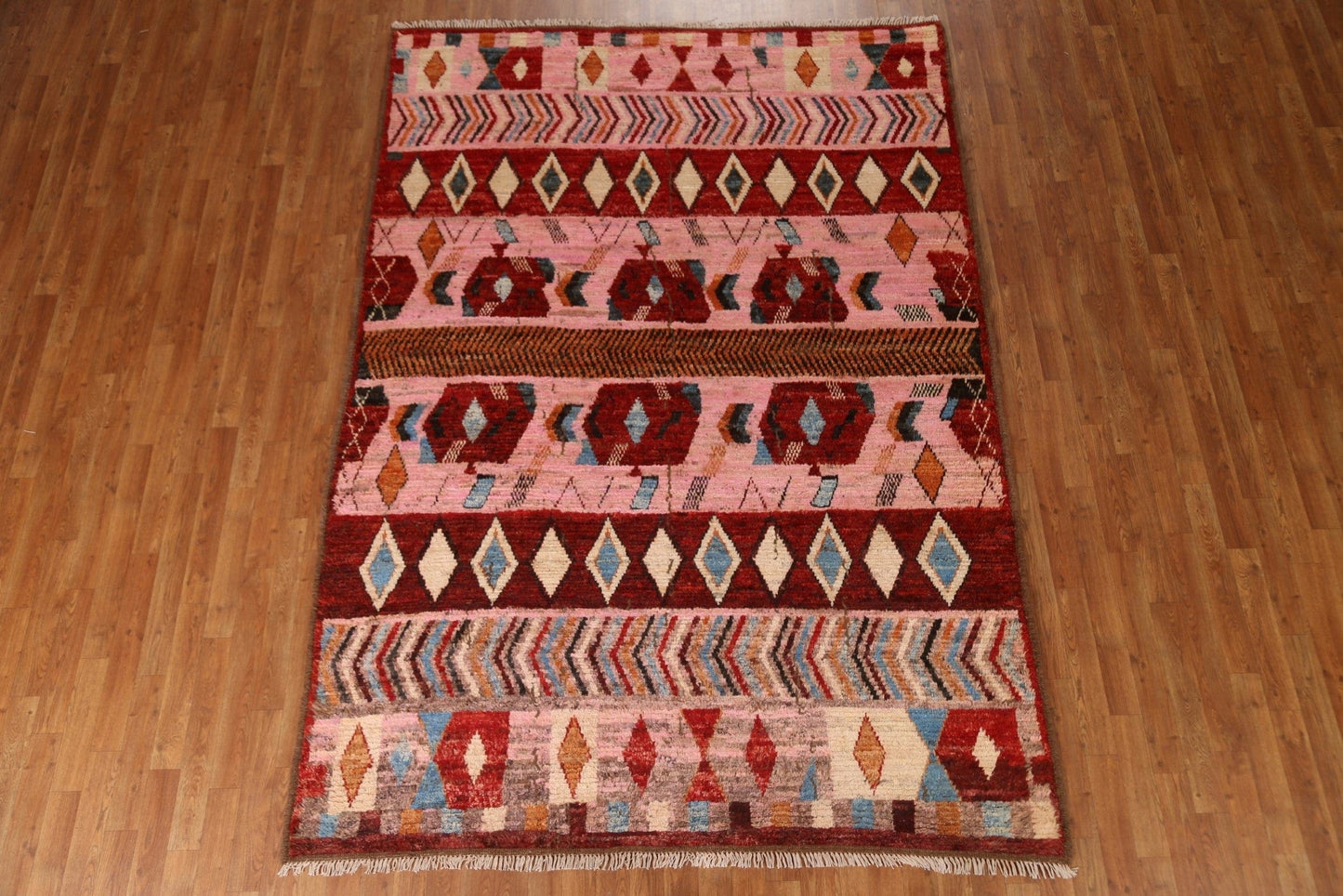 Tribal Wool Moroccan Area Rug 7x9